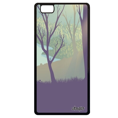фото Чехол для мобильного p8 lite 2015, "лесные розы" дерево лес utaupia