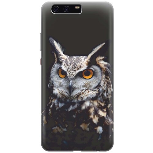 фото Cиликоновый чехол сова на темном фоне на huawei p10 plus / хуавей п10 плюс re:pa