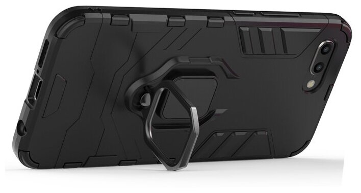 Противоударный чехол с кольцом Panther Case для Huawei Honor 10 черный