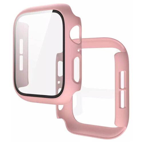 фото Чехол для apple watch 42mm со стеклом, розовый pro-i-shop