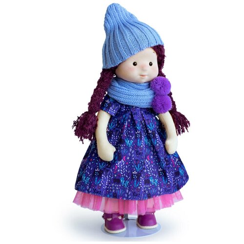 Мягкая кукла 38 см в шапочке и шарфе
