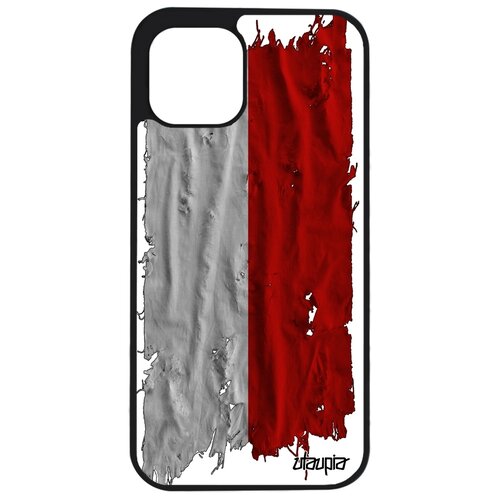 фото Чехол на мобильный apple iphone 12 pro max, "флаг польши на ткани" патриот государственный utaupia