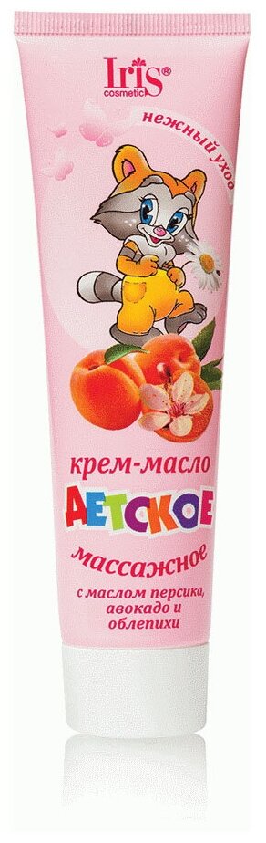 IRIS cosmetic Крем-масло детское массажное с маслом персика, 100 мл, 100 г