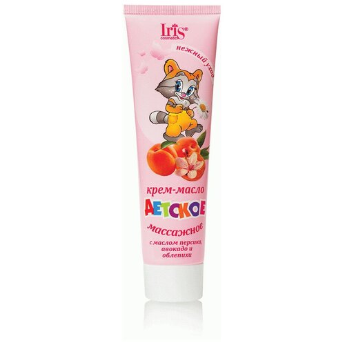 IRIS cosmetic Крем-масло детское массажное с маслом персика, 100 мл, 100 г масло массажное детское бизорюк успокаивающее 60 мл