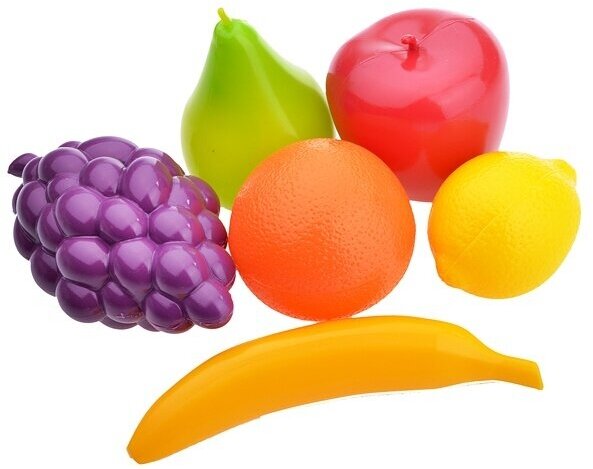 Игровой набор Стром Фрукты (виноград, лимон, банан, апельсин, груша, яблоко) (У782)