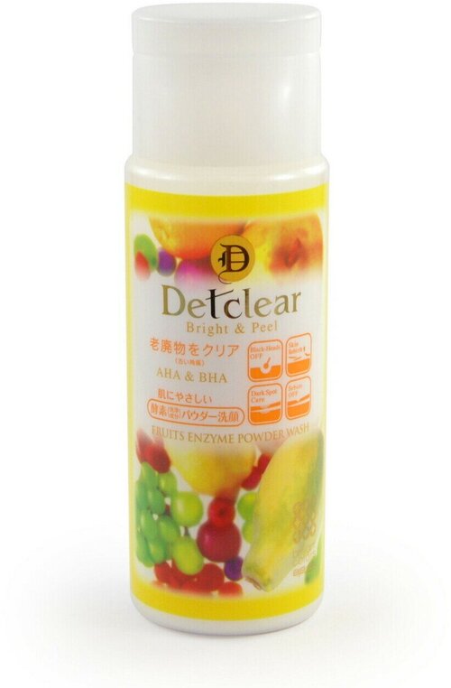 Meishoku пилинг-пудра для лица Detclear Fruits Enzyme Powder Wash с AHA и BHA, 5 мл, 75 г