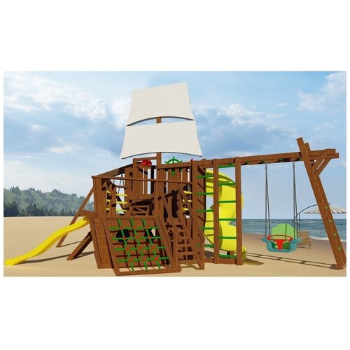 Детская игровая площадка Markvel Яхта Принцесса моря 4 (спортивно-игровая площадка для дачи и улицы)
