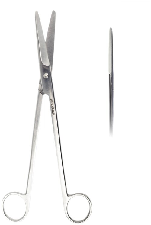 Ножницы хирургические диссекционные Mayo (Майо) тупоконечные, прямые, 230 мм, Apexmed
