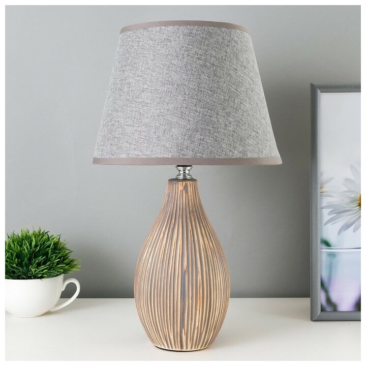 фото Настольная лампа 16505/1 E14 40Вт серый 22х22х38 см