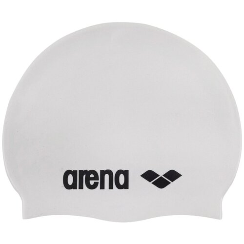 фото Шапочка для плавания arena classic silicone cap 91662, white/black