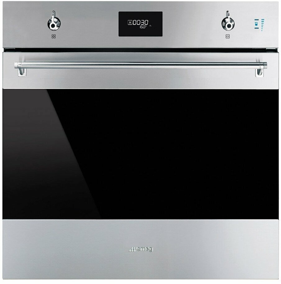 Духовой шкаф с пароваркой 59 см Smeg Classica SOP6301S2X стальной