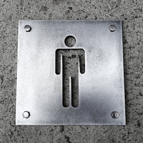 Стальная табличка в стиле лофт мужской туалет вешалка настенная в стиле лофт