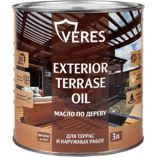 Масло для дерева Veres Exterior Terrase Oil, 3 л, дуб