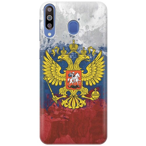 фото Gosso ультратонкий силиконовый чехол-накладка для samsung galaxy m30 с принтом "герб и флаг рф"