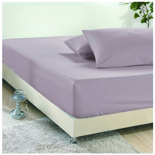 фото Простынь на резинке valtery prc-r-51 / 200 х 200 см / сатин