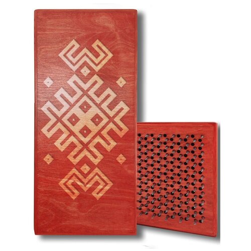 фото Доска садху с динамическими гвоздями, славянские знаки - 3 шаг 10мм красная goodwood