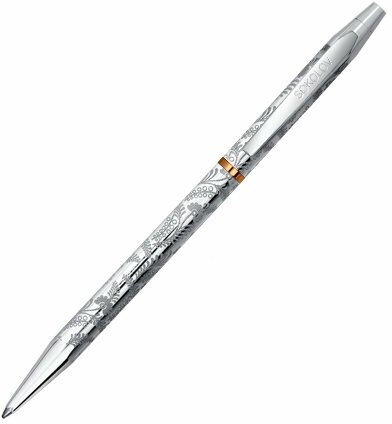 Серебряная ручка с гравировкой Diamant online с Swarovski 108786, Серебро 925°