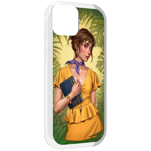 Чехол MyPads девушка-в-зелени женский для UleFone Note 6 / Note 6T / Note 6P задняя-панель-накладка-бампер