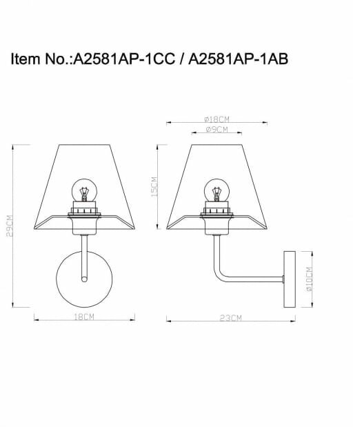 Бра Arte Lamp ELBA A2581AP-1AB - фото №17