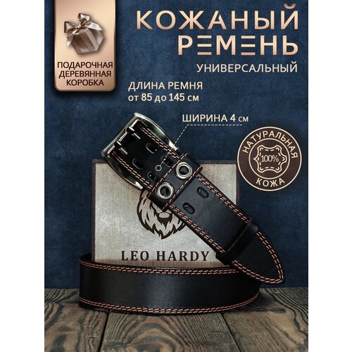 фото Ремень leo hardy, размер 105, черный