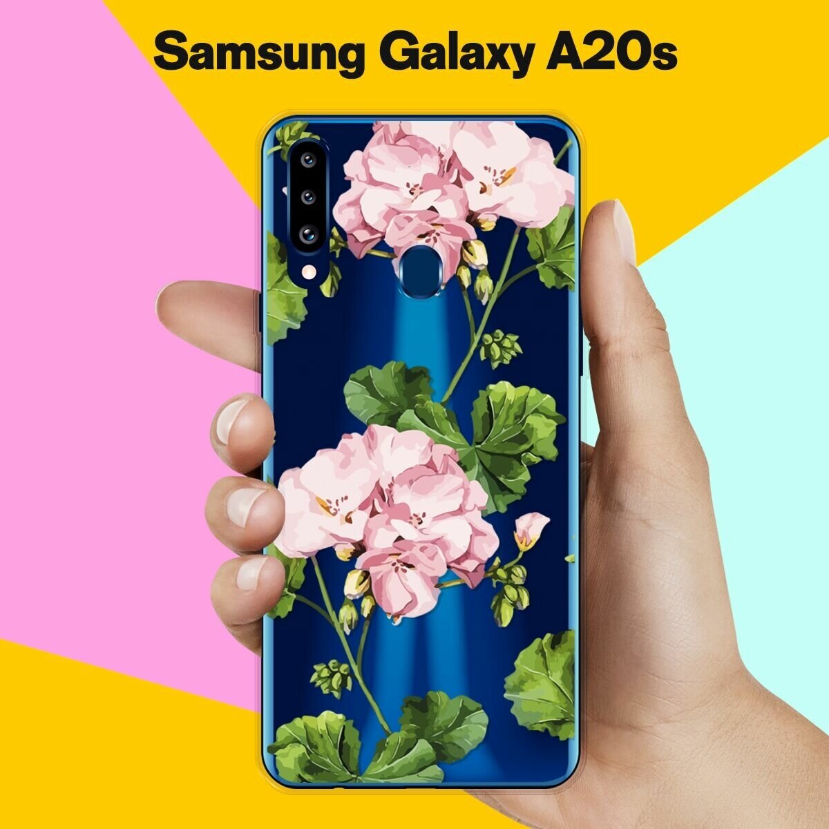 Силиконовый чехол на Samsung Galaxy A20s Пионы / для Самсунг Галакси А20с