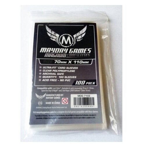 Протекторы Mayday Sleeves Magnum Ultra-Fit 'Lost Cities (70 x 110 мм) протекторы mayday games race formula 90 sleeves 55 x 80мм 100шт