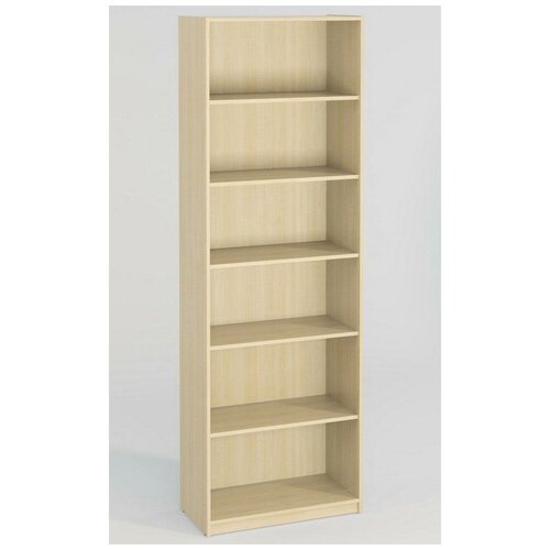 Стеллаж широкий открытый 6 полок 72х36 см ЛДСП МагМебель Домино-1 дуб молочный