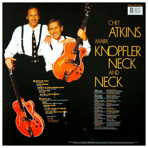 Chet Atkins & Mark Knopfler Neck And Neck Виниловая пластинка MUSIC ON VINYL - фото №2