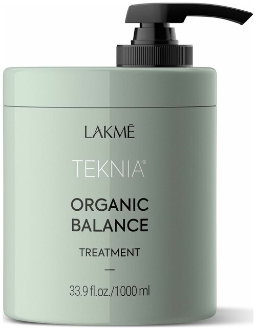 Lakme Teknia Organic Balance Treatment Интенсивная увлажняющая маска для всех типов волос, 1000 г, 1000 мл, банка