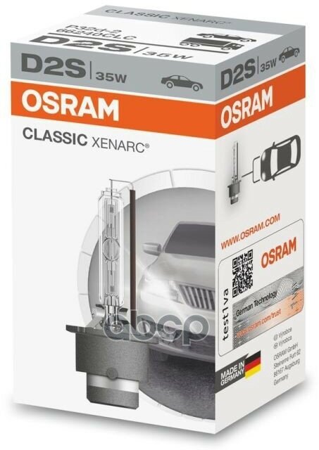 Лампа D2s 85V 35W P32d-2 Xenarc Classic Цена/Качество 1 Шт. Osram арт. 66240CLC