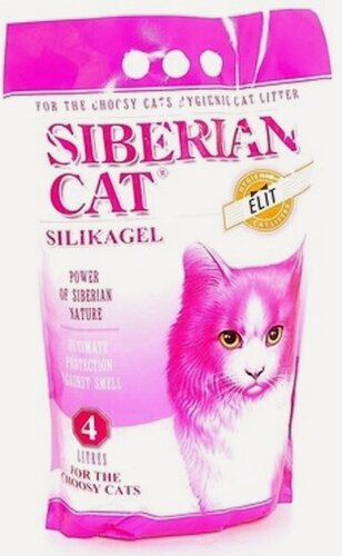 Изображение товара Наполнитель для кошачьих туалетов Сибирская Кошка Элитный, силикагелевый для привередливых кошек, 8л