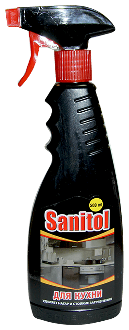 Универсальное чистящее средство с распылителем Sanitol, 500 мл, 500 г - фотография № 2