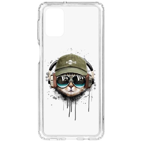 фото Чехол на samsung galaxy m31s kruche print кот в наушниках