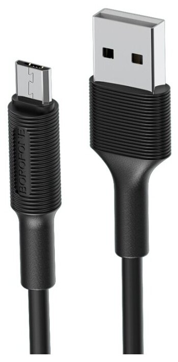 Кабель Borofone Bx1, microUSB - Usb, 2.4 А, 1 м, PVC оплётка, чёрный Borofone 9088760