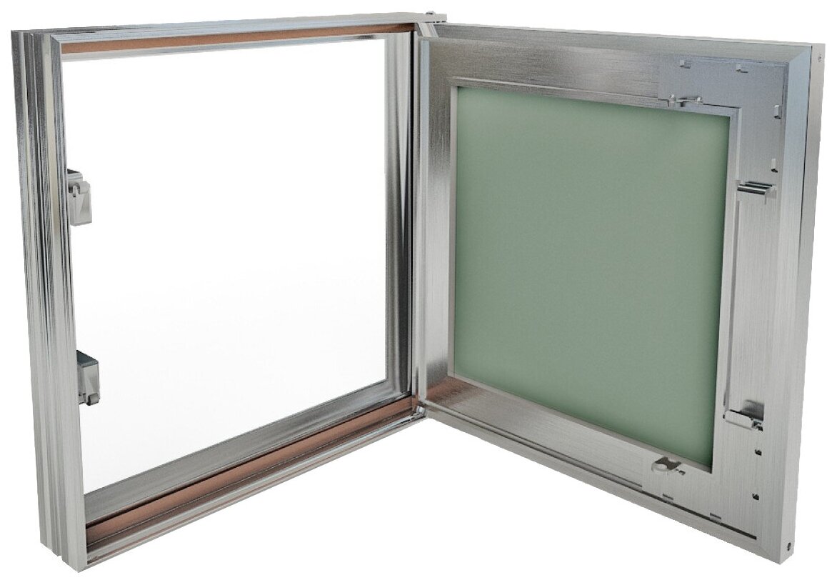 Ревизионный люк Гиппократ 600x600 потолочный под покраску Хаммер серый 60 см 60 см 5.5 см - фотография № 2