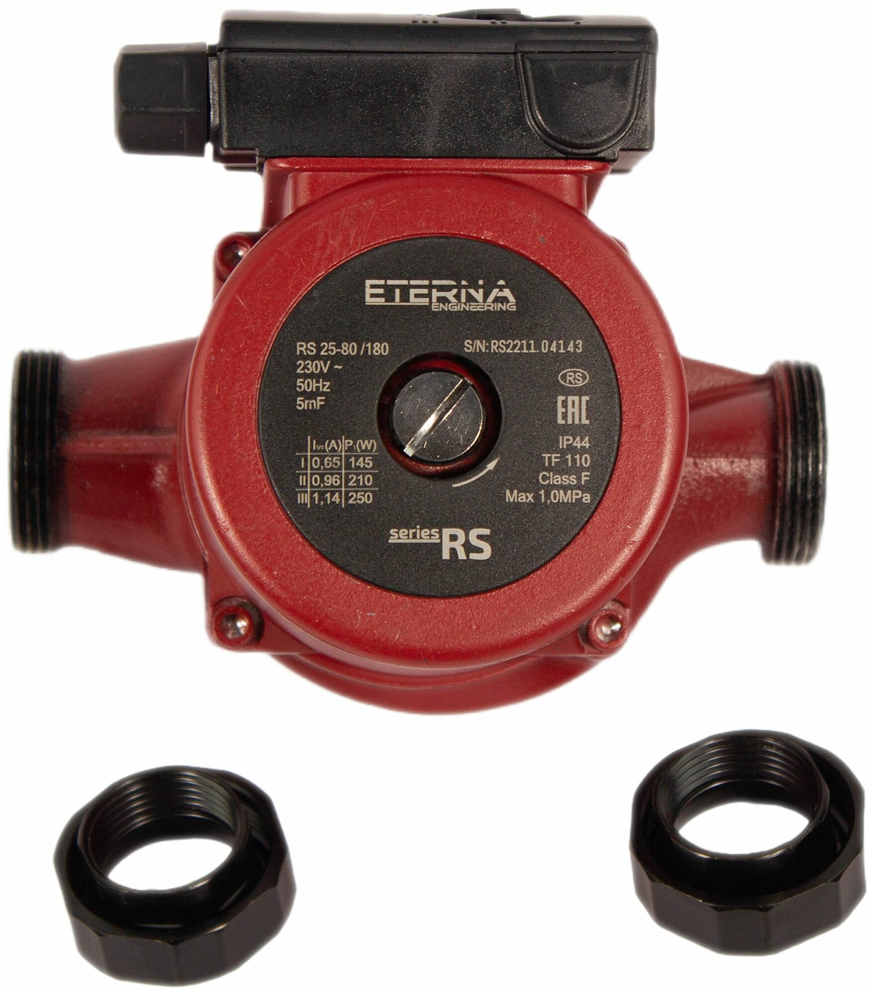 Насос циркуляционный ETERNA RS 25-80 (8 м 81 м3/ч 1"-1 1/2" 180 мм)