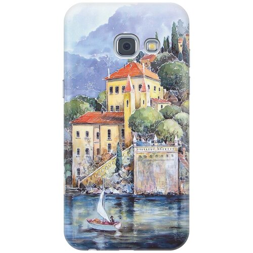 фото Cиликоновый чехол на samsung galaxy a3 (2017) / самсунг а3 2017 с принтом "город у моря" gosso