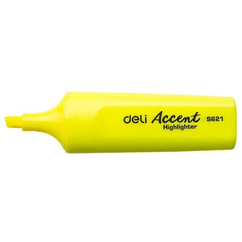 Текстовыделитель Deli Accent ES621YELL Delight скошенный пиш. наконечник 1-5мм желтый (10 шт. в упаковке)