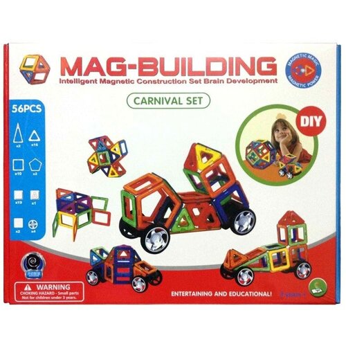 магнитный конструктор mag building 56 Магнитный конструктор Mag-Building 56 деталей Carnival GB-W56