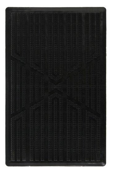 Накладка-подпятник для автоковрика, 25×15 см, ПВХ, крепление, черный