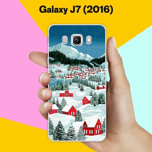 Силиконовый чехол на Samsung Galaxy J7 (2016) Рождественский пейзаж / для Самсунг Галакси Джей 7 (2016) силиконовый чехол на samsung galaxy j7 2016 рождественский пейзаж для самсунг галакси джей 7 2016