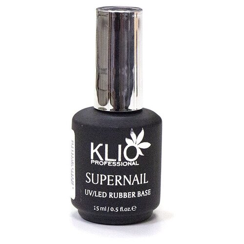 KLIO Professional Supernail Rubber Base, прозрачный, 15 мл укрепляющая база для слабых ногтей seven7een special base nail treatment 12 мл