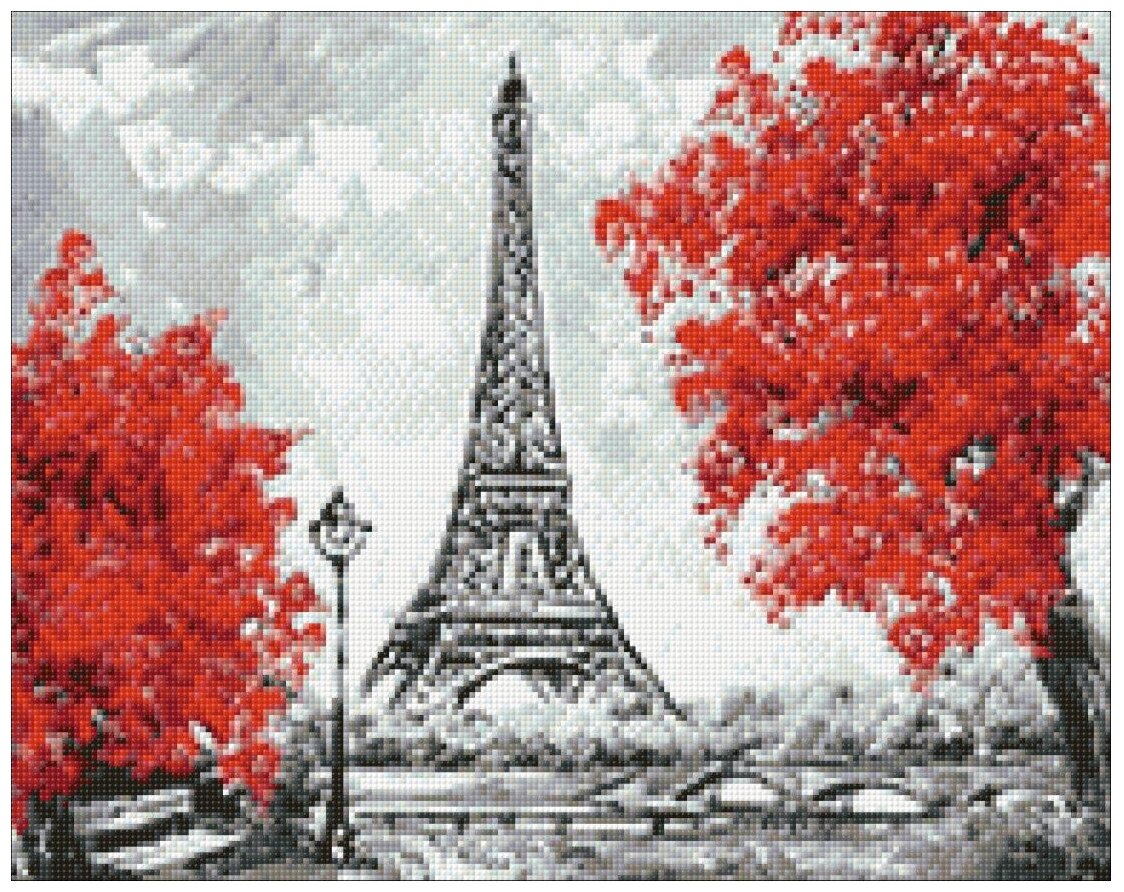 Алмазная мозаика Гранни «Парижские виды» (полная выкладка, 38х48 см, квадратные стразы)