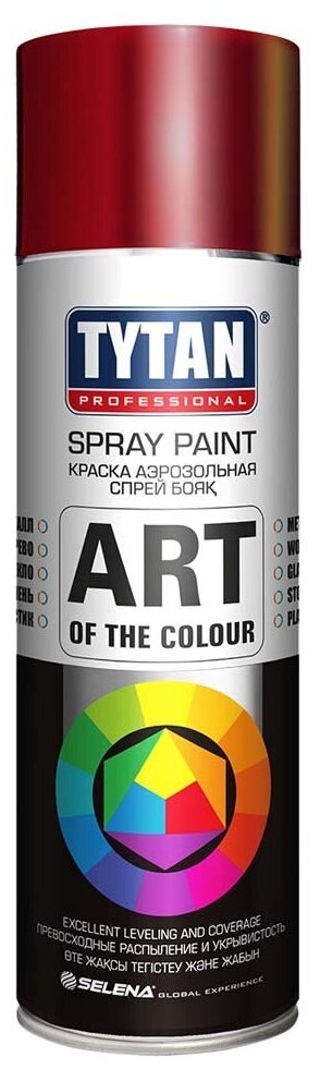 Аэрозольная краска Tytan Professional Art of the color, глянцевая, 400 мл, RAL 3005, красное вино