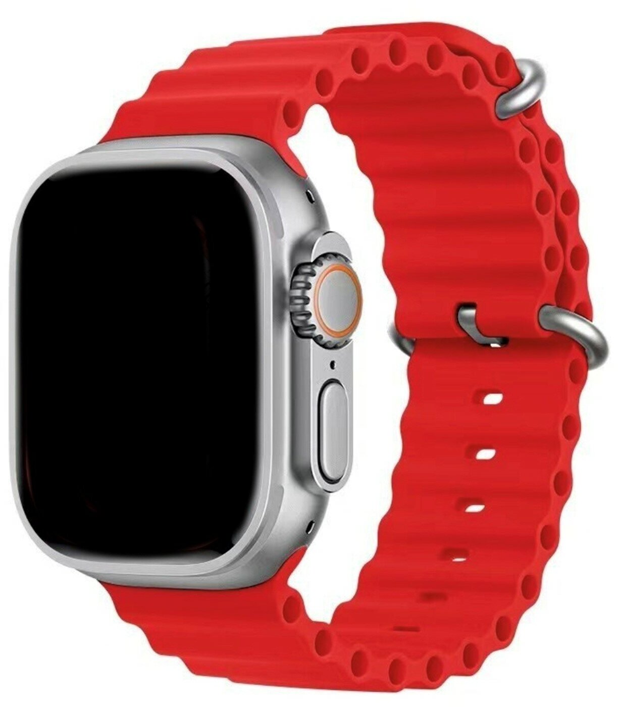Силиконовый ремешок BELT для Smart Watch Ultra ультра 42мм 44мм 45мм 49мм красный