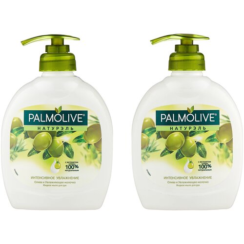 Palmolive Мыло жидкое Натурэль Интенсивное увлажнение Олива и увлажняющее молочко, 2 уп., 300 мл