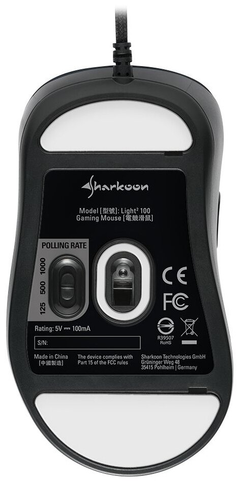 Мышь Sharkoon Light2 100 Black USB черный