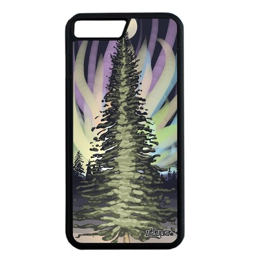 фото Чехол для смартфона iphone 8 plus, "зимняя ель" зима ночь utaupia
