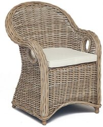 Кресло Secret DE Maison MAISONET c подушкой, натуральный ротанг, натуральный серый/natural grey