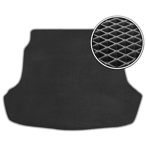 фото Автомобильный коврик в багажник ева toyota prius (nhw50) 2015 - наст. время (багажник) (светло-серый кант) vicecar